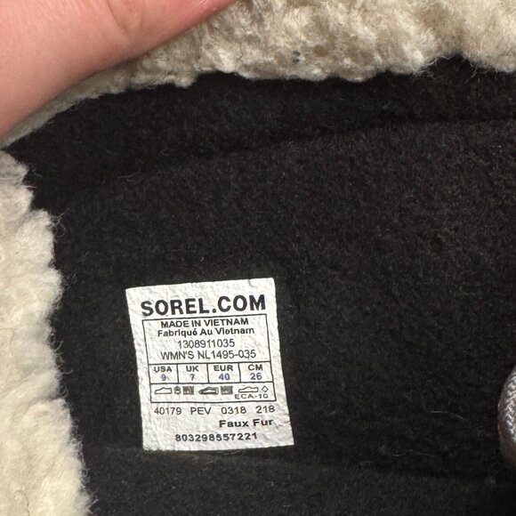 Sorel Waterproof Winter Snow Boots Women’s Size 9 Faux Fur Lined (Like New) - Picture 8 of 9